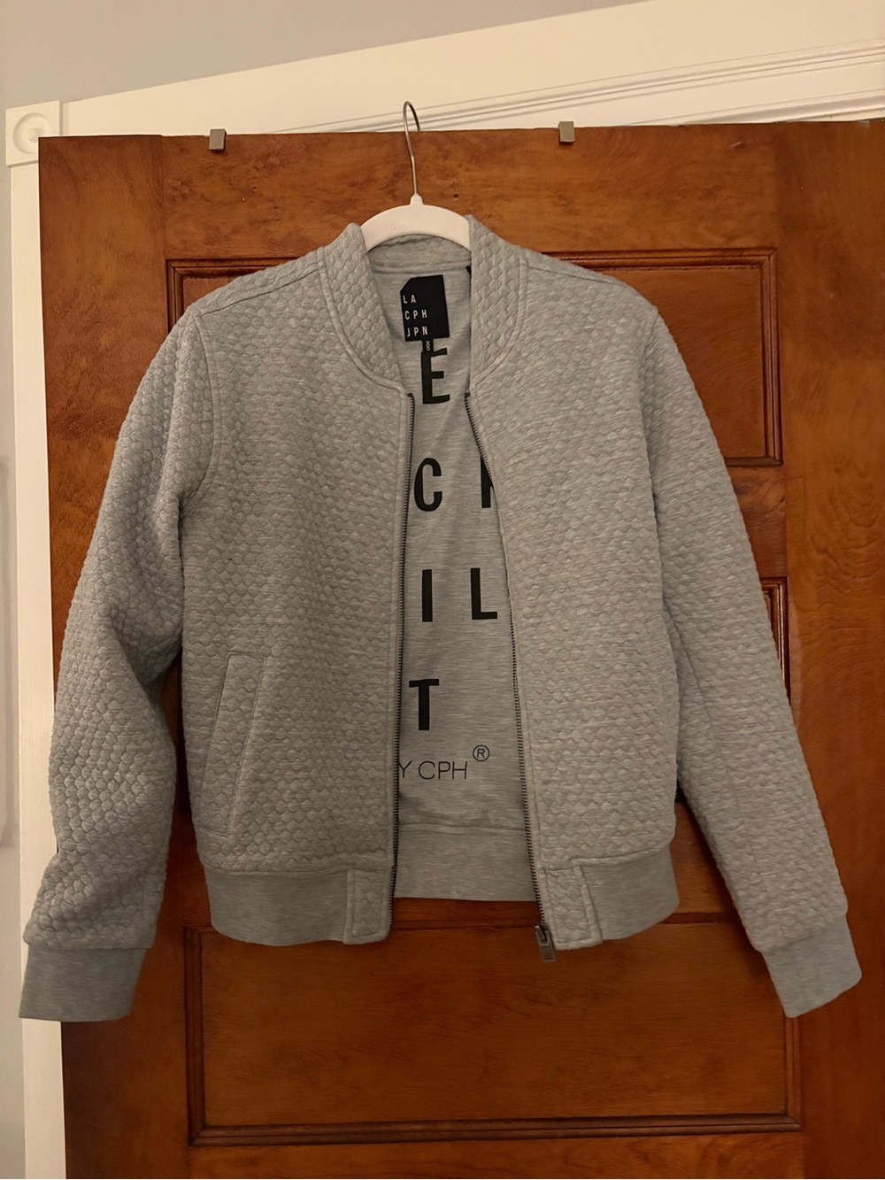 Women’s bomber jacket heather grey